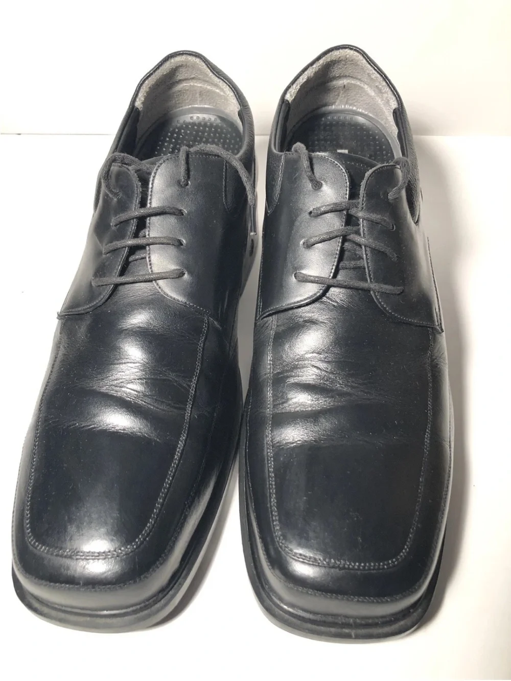 QUDUMARU HAND MADE MENS KOREAN Dress Shoes BLACK Lace Up (US 8.5) (Korean 265EE)